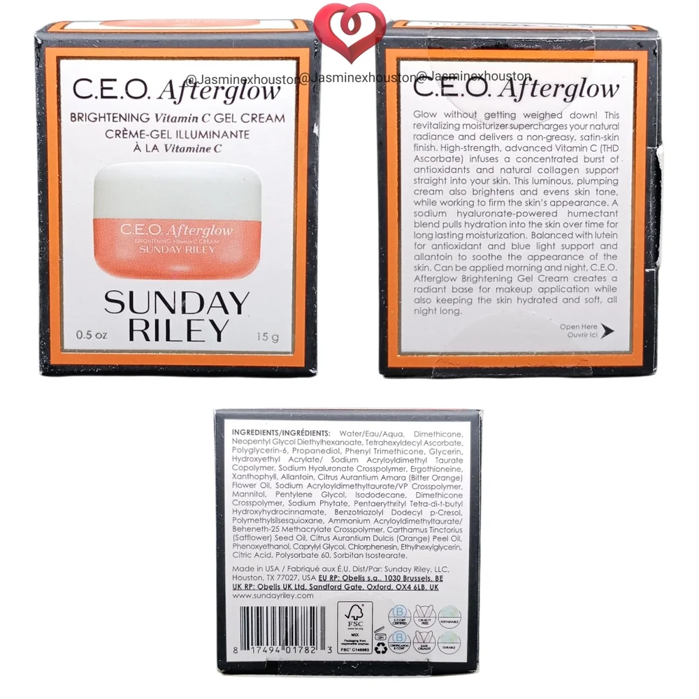 🎉2•$13/3•$18🎉 SUNDAY RILEY C.E.O. Afterglow Brightening Vitamin C Gel Cream